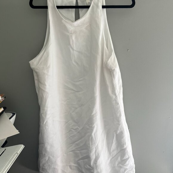 NWOT - On 34th Women's Linen White Sleeveless Shift Dress Size Large - Picture 4 of 4